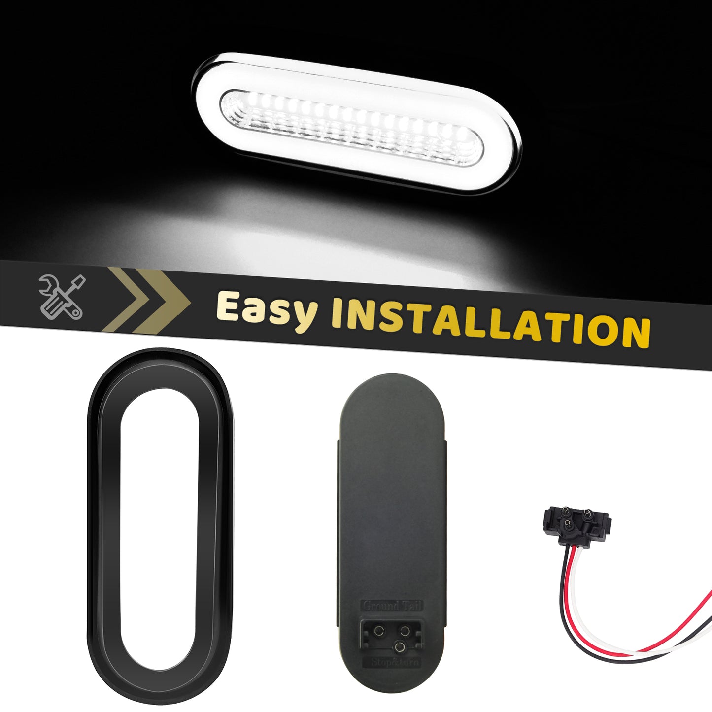 6" Oval LED Lights 2Pcs