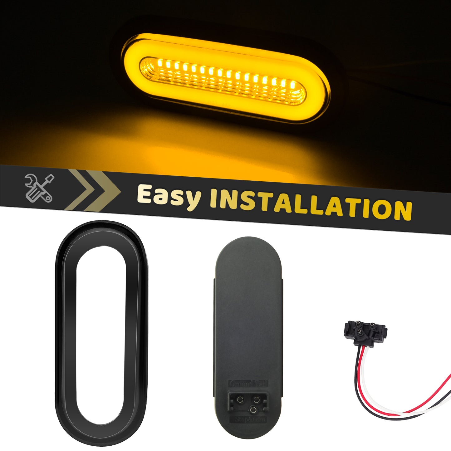 6" Oval LED Lights 2Pcs