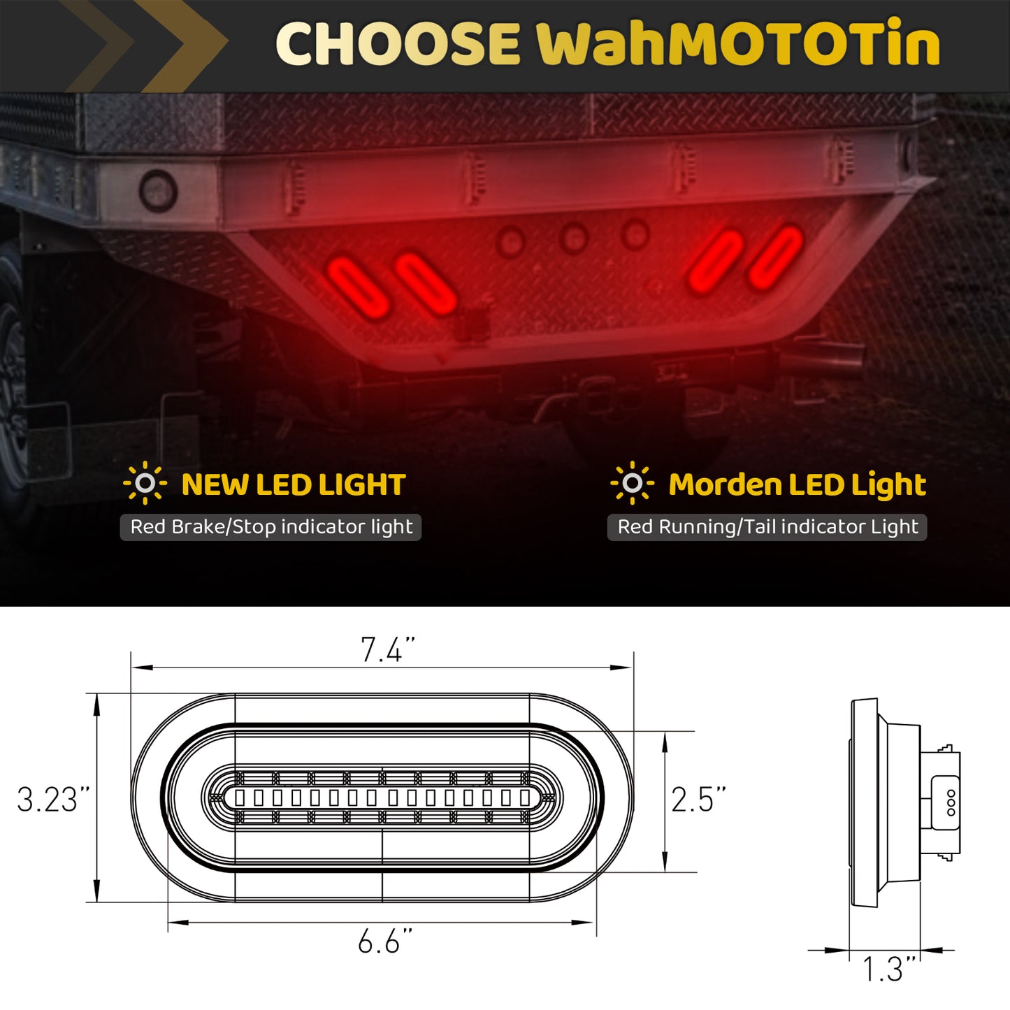 6" Oval LED Lights 2Pcs