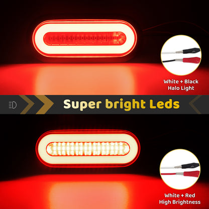 6" Oval LED Lights 2Pcs