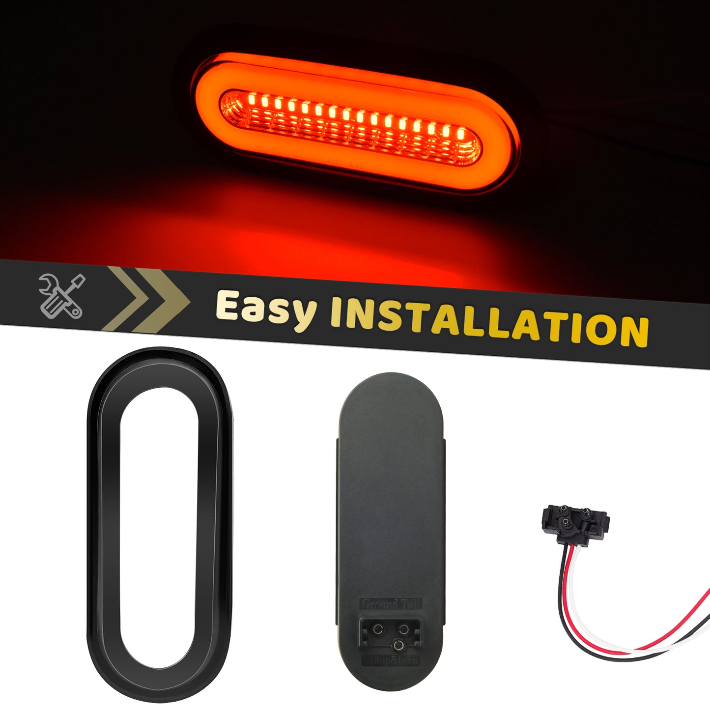 6" Oval LED Lights 2Pcs