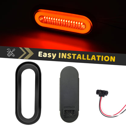 6" Oval LED Lights 2Pcs